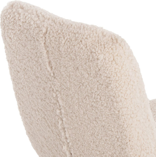 Scaun Sala De Mese Cu Material Textil Alb 48x64x87cm