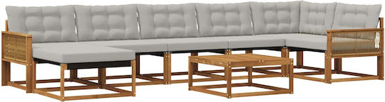 Living Room Set 8 Pieces with Pillows