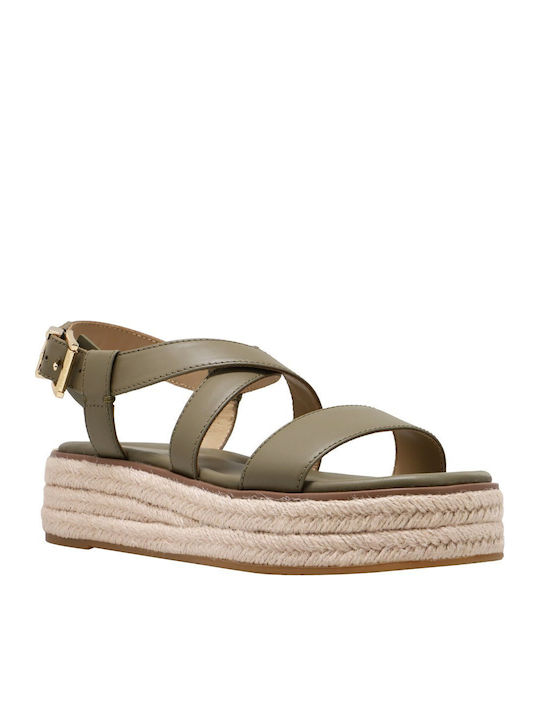 Michael Kors Lynn Кожени Каки Сандали Michael Kors Lynn Кожени Каки Сандали
