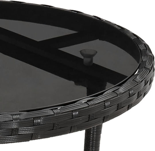 Garten- und Outdoor-Möbelsets Wohnbereich 3 Stück Schwarz mit Kissen