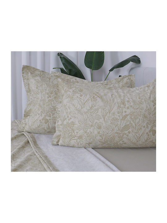 Beauty Home 12689 Σετ Σεντόνια Υπέρδιπλα 230x260εκ. Μπεζ (4τμχ)