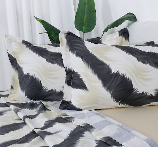 Beauty Home 12695 Super-Double Bed Sheets Set 230x260cm Beige 4 Pieces 12695SEYD