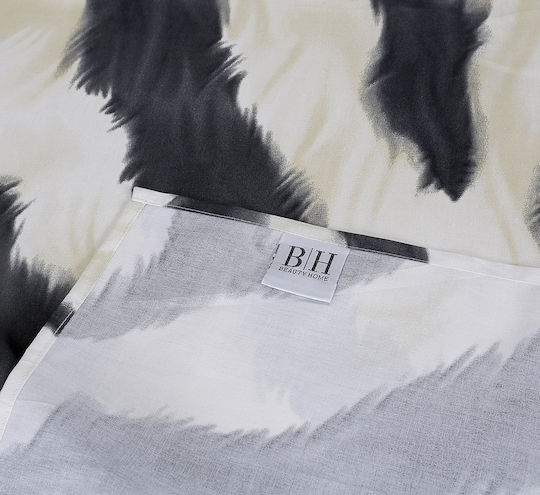 Beauty Home 12695 Super-Double Bed Sheets Set 230x260cm Beige 4 Pieces 12695SEYD