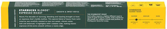 Starbucks Капсули Espresso Blend Съвместими с Машина Nespresso 12 броя