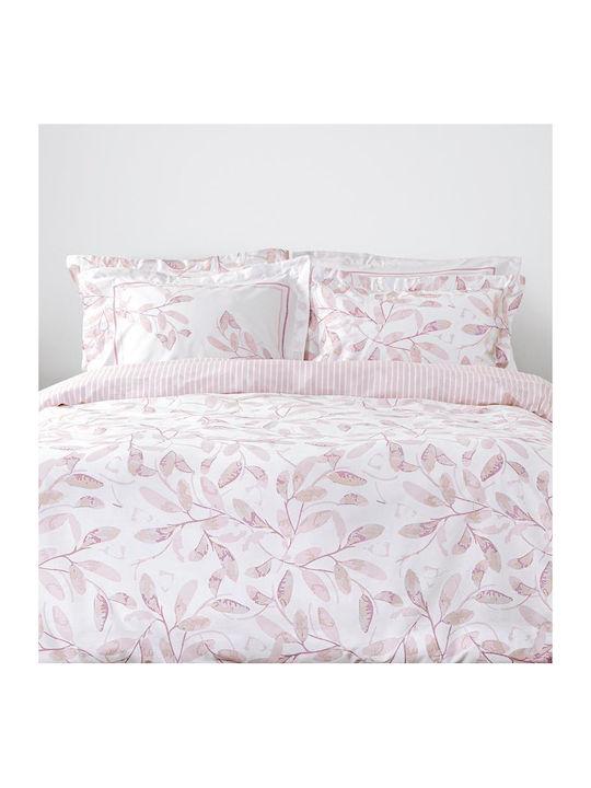 Nima Super-Double Bed Sheets Set 240x260cm Pink 4pcs