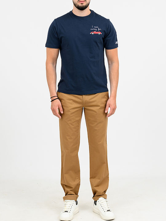 Pantaloni Chino Elastici în Croială Dreaptă Camel