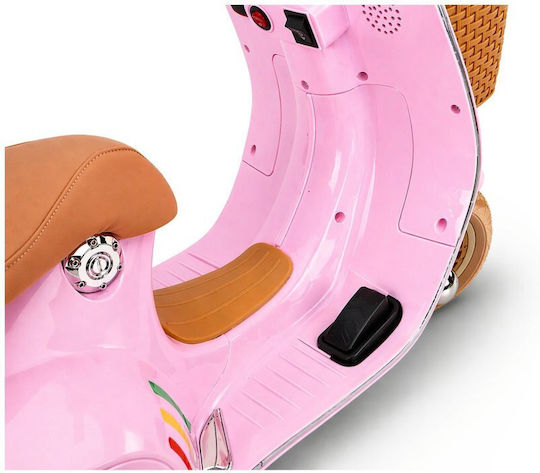 Vespa Electrică Pentru Copii 12 Volți Roz Pentru 3+ Ani
