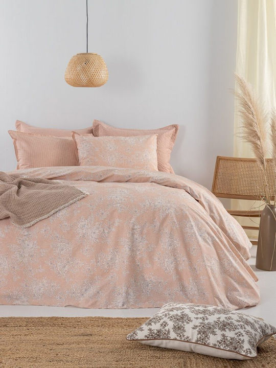 Palamaiki Estella Подредба Чаршафи Кралица 240x260см Корал (4 Бройки)