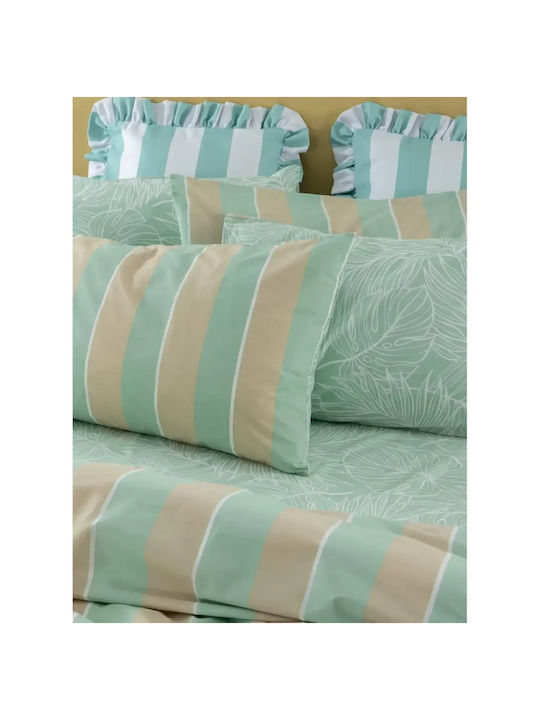 Palamaiki City Life Cl201 Bed Sheets Set King Size 270x260cm Green (4pcs)