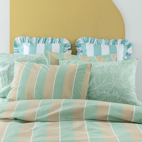Palamaiki City Life Cl201 Bed Sheets Set King Size 270x260cm Green (4pcs)