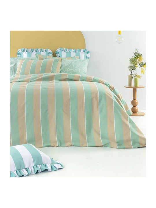 Palamaiki City Life Cl201 Bed Sheets Set King Size 270x260cm Green (4pcs)
