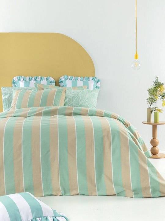 Palamaiki City Life Cl201 Super-Double Bed Sheets Set 240x260cm Green (4pcs)