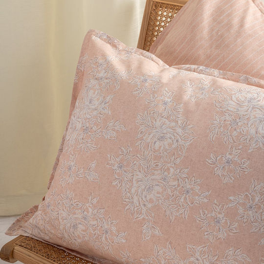 Palamaiki Estella Подредба Чаршафи Кралица 240x260см Корал (4 Бройки)