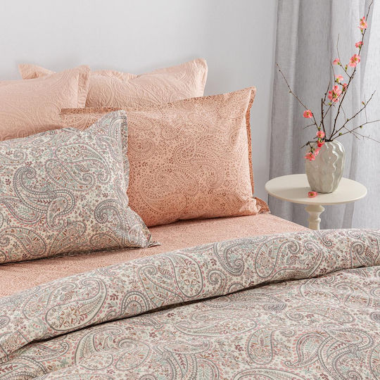 Palamaiki Estella Комплект Чаршафи King Size с Ластик 240x260+32см Многоцветни (4 броя)