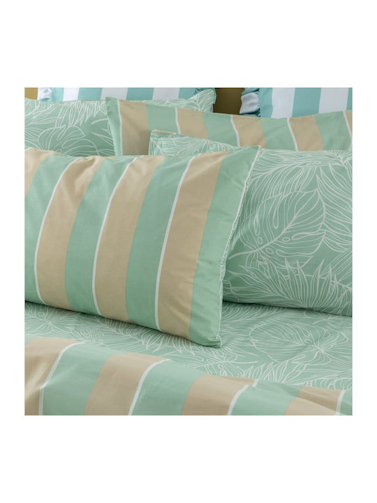 Palamaiki City Life Cl201 Super-Double Bed Sheets Set 240x260cm Green (4pcs)