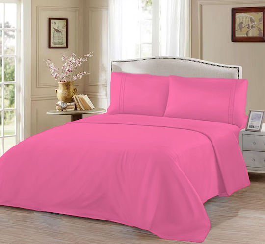Kraft World Σετ Υπέρδιπλο 4τμχ 220x240εκ. Φούξια Kraft World Σετ Υπέρδιπλο 4τμχ 220x240εκ. Φούξια
