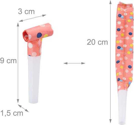 Set 200 Party Blowouts Relaxdays Dimensiuni 1,5x9x3 Cm Culori Asortate