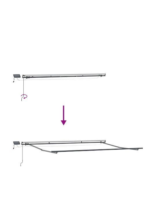 vidaXL Terrace Tent with LEDs Multicolour 4.5x3.5m