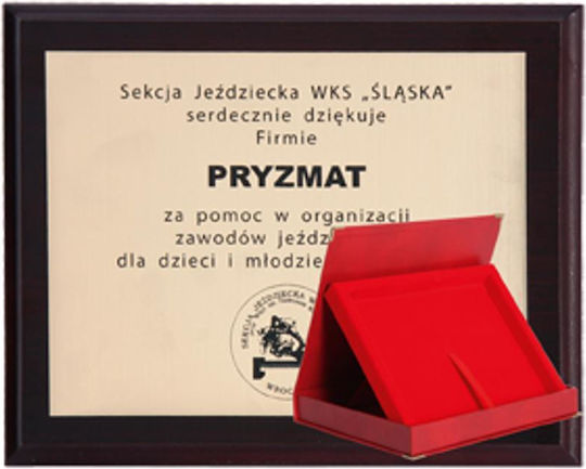 Пластмасов Диплом Гравиран Ламиниран С Кутия 250x200 Мм