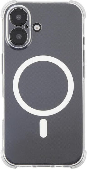Magsafe Θήκη Σιλικόνης Air Cushion Γωνίες Transparent Apple Iphone 16
