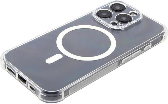 Magsafe Θήκη Σιλικόνης Air Cushion Γωνίες Transparent Apple Iphone 15 Pro Max