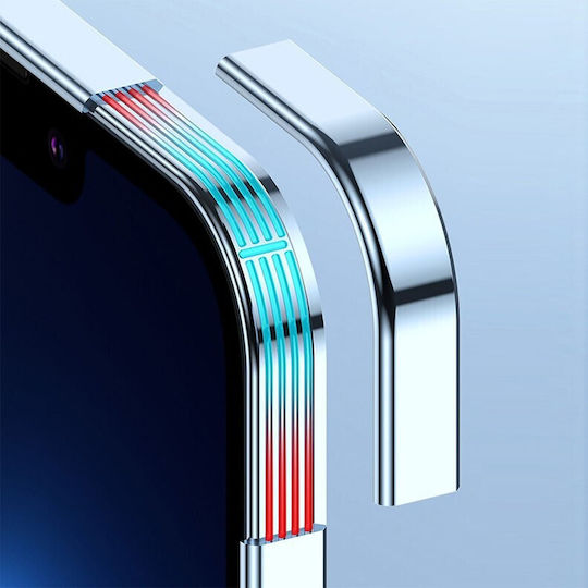 Electroplated Magsafe Θήκη Σιλικόνης Light Blue Apple Iphone 12