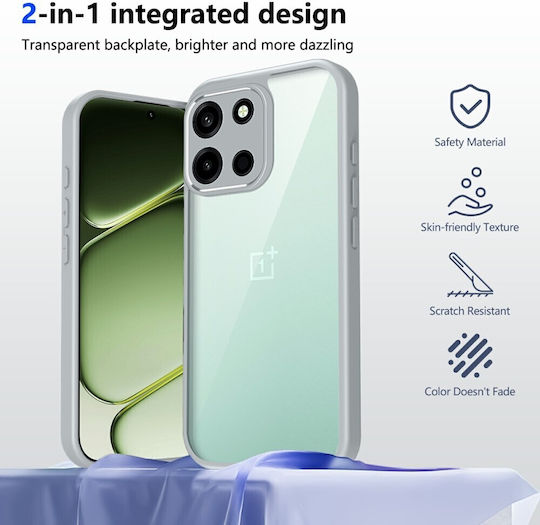 Color Frame Διάφανη Σκληρή Θήκη Light Grey Oneplus Nord 6 5g