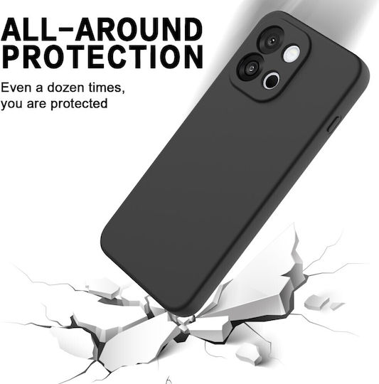 Solid Color Θήκη Σιλικόνης Black Oneplus Nord 6 5g