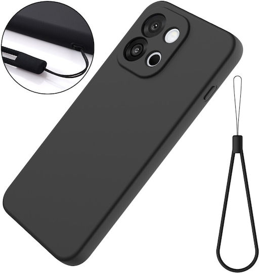 Solid Color Θήκη Σιλικόνης Black Oneplus Nord 6 5g