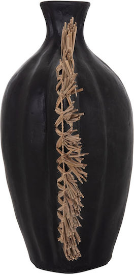 Freebox Decorative Vase Ceramic Black 32x15xHeight 33cm