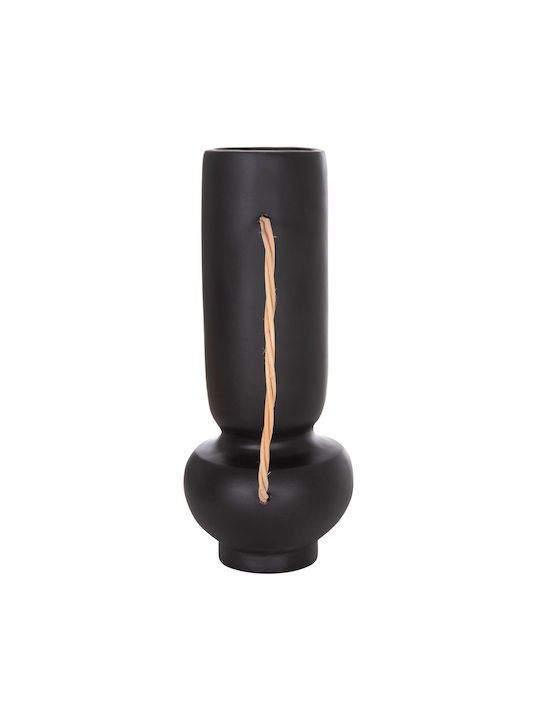 Freebox Decorative Vase Ceramic Orange Diameter 23xHeight 35cm