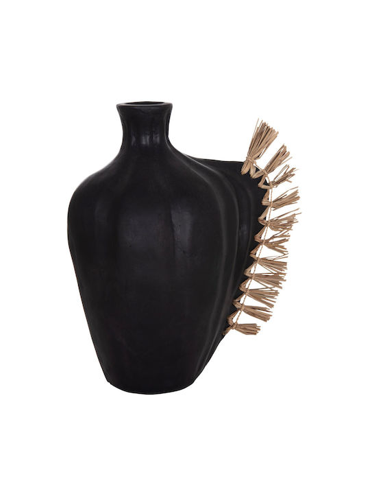 Freebox Decorative Vase Ceramic Black 32x15xHeight 33cm