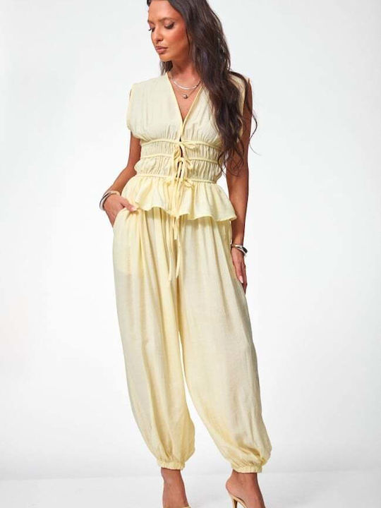 Women's Yellow Set with Trousers