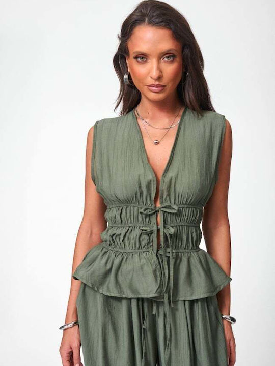 Damen Khaki Set mit Hose