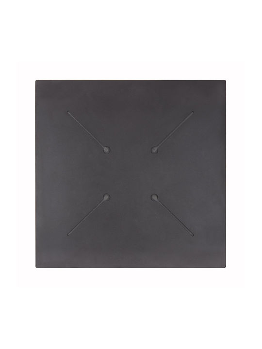 Freebox Τετράγωνη Επιφάνεια Τραπεζιού HPL Black Marble 80x80cm FB95839.34