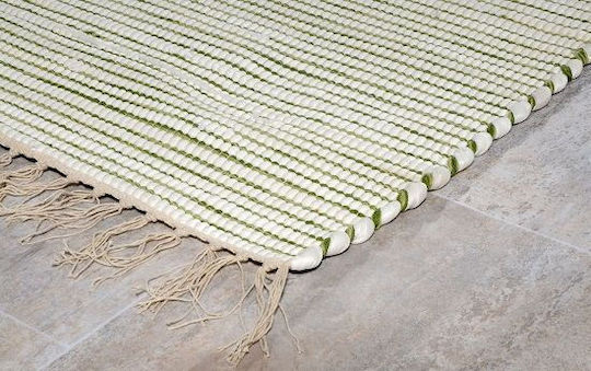 Tzikas Carpets Natura 30160-050 Χαλί Εξωτερικού Χώρου Διάδρομος Βαμβακερό με Κρόσια Light Blue 67x150cm