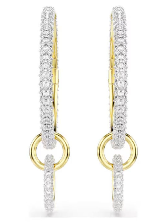 Swarovski Σκουλαρίκια Κρίκοι Επιχρυσωμένα με Πέτρες Swarovski Σκουλαρίκια Κρίκοι Επιχρυσωμένα με Πέτρες