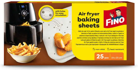 Fino Незалепващи Хартии за Air Fryer 25 Броя