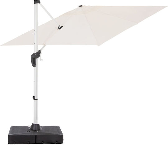 Umbrelă Profesională Suspendată Rotundă Din Aluminiu Albă Φ2.7m