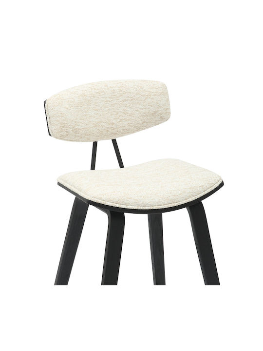 Bar Stool with Backrest Metallic Black