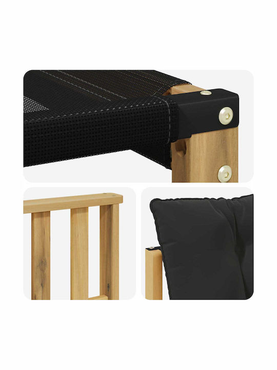 Ecksofa Outdoor-Hölzernes mit Kissen 306x187.5x73cm
