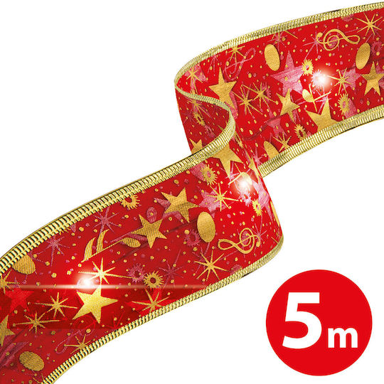 Alista Home Christmas Illuminated Red Ribbon 500x5cm
