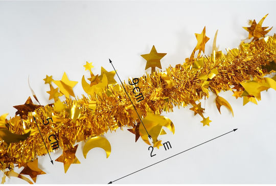 Alista Home Christmas Plastic Gold Garland 9x5cm