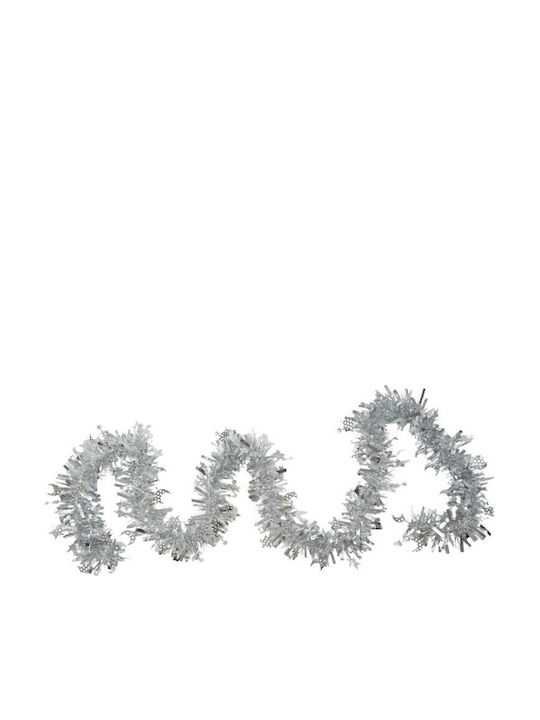 Alista Home Weihnachtsgirlande Kunststoff Silber 9x9cm