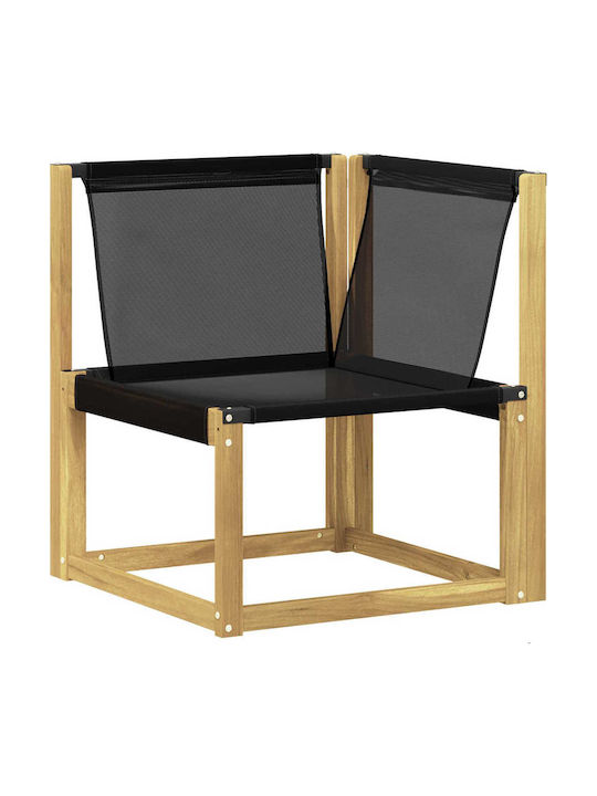 Canapea De Colț De Exterior Din Lemn Cu Perne 245x126.5x73cm