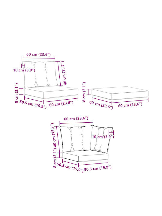 Canapea De Colț De Exterior Din Lemn Cu Perne 245x126.5x73cm