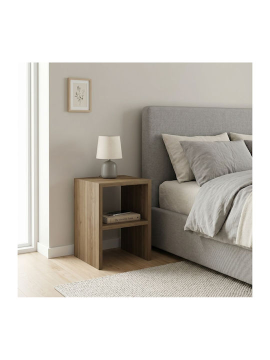 Smile Wooden Brown Bedside Table 30x30x40cm
