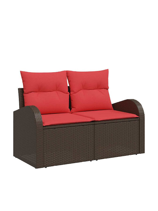 Three-Seater Outdoor Rattan Sofa With Cushions 55x62x69cm