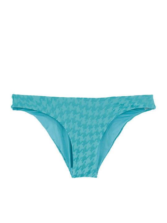 Γυναικείο Μαγιό Bikini Push-up Μπανέλα Pied-de-poule Τυρκουάζ