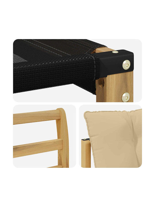 Ecksofa Outdoor Hölzernes mit Kissen 329x170.5x73cm
